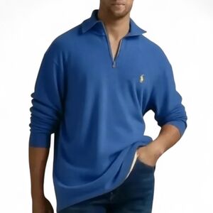 Ralph Lauren Men's Men’s quarter zip Blue Sweater